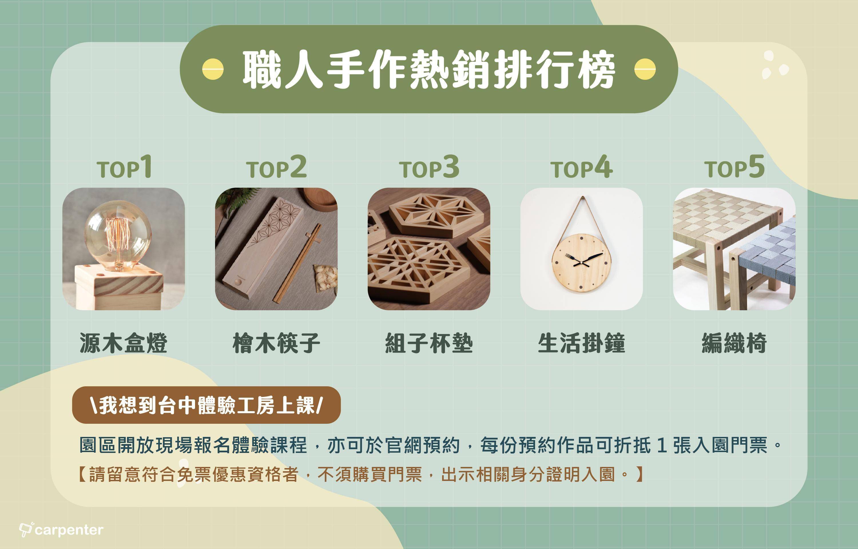 ◆ 園區體驗 線上預約 ◆ 職人手作 - 木匠兄妹木工房 Carpenter