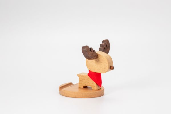 Reindeer phone holder 木匠,木匠兄妹,禮物,精品,辦公用品,居家用品,居家裝飾,台灣製造,交換禮物,造型,生日禮物,年節禮物,聖誕禮物,馴鹿,麋鹿,手機座,手機架,療癒