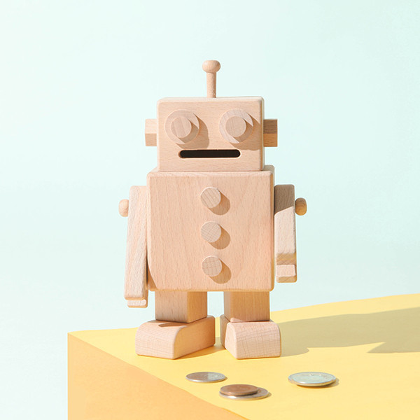 Mr.Manny Piggy Bank 木匠,木匠兄妹,禮物,精品,辦公用品,居家用品,居家裝飾,台灣製造,交換禮物,造型,生日禮物,年節禮物,聖誕禮物,存錢筒,錢,機器人,兒童節,療癒,木製,造型,收納,