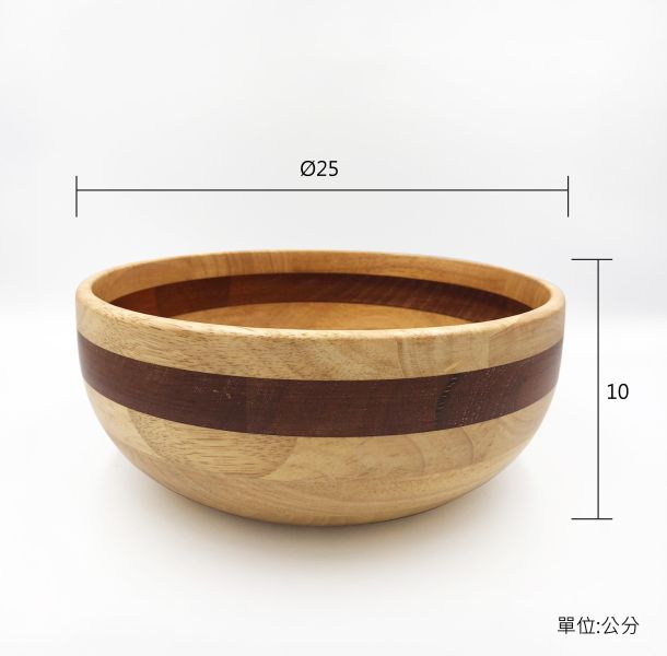 柏木系列 |【紅桃雙色木沙拉碗-10吋】 柏木,天然木,沙拉碗