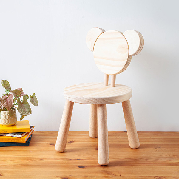 Bear Chair 熊,木椅,兒童,桌椅,木匠,木匠兄妹,禮物,精品,辦公用品,居家用品,居家裝飾,台灣製造,交換禮物,造型,生日禮物,年節禮物,聖誕禮物,小熊