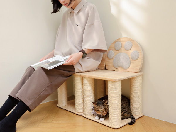 Cat scratch stick stool Cat paw 