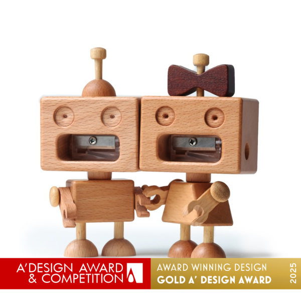 Robot Pencil Sharpener wood, woodwork, pencil sharpener, stationery