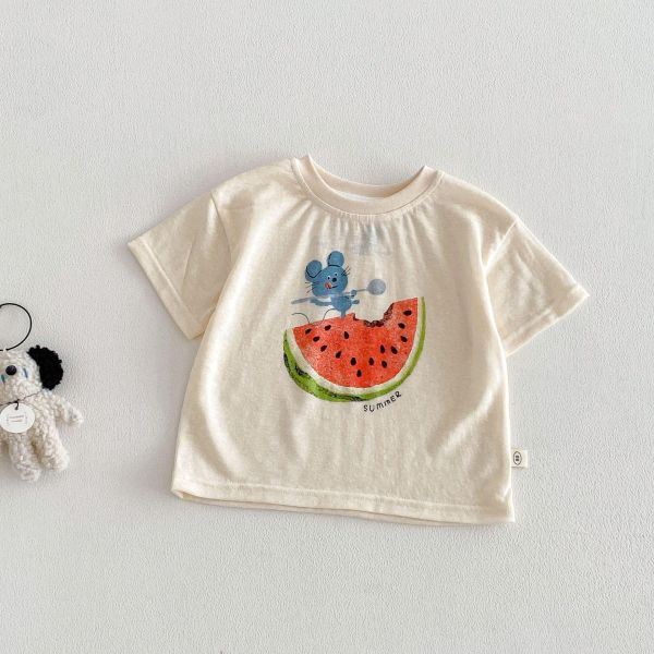 夏季薄款卡通印花T恤上衣 