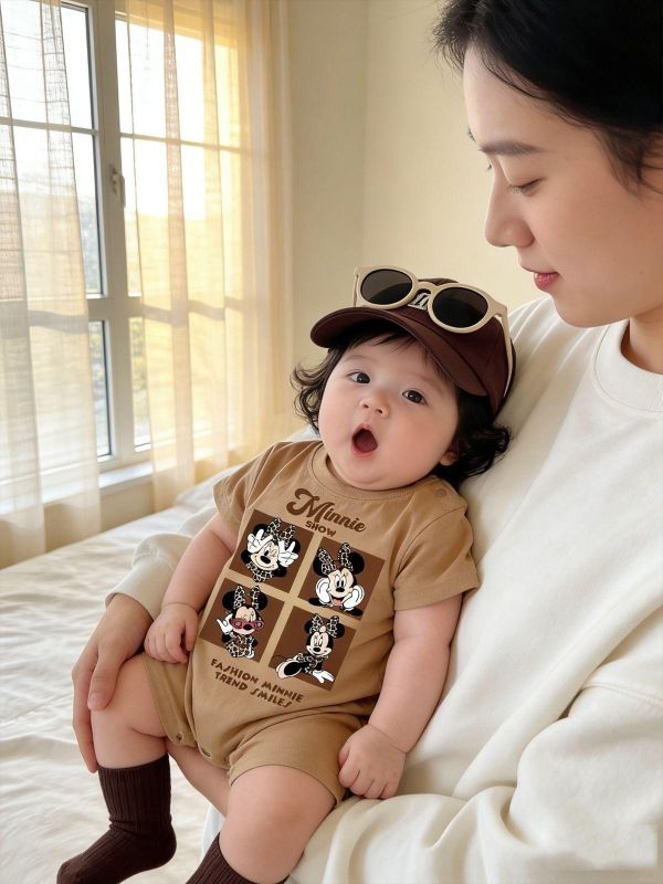 咖色麵包牛奶/米妮連身裝 