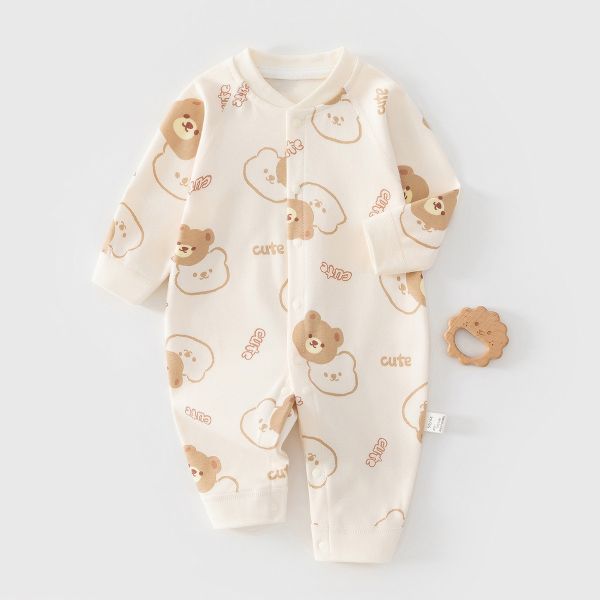 新生兒春秋四季新印花開釦連身裝(5款) 