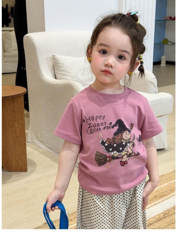 小魔女/小天使印花寬鬆上衣 