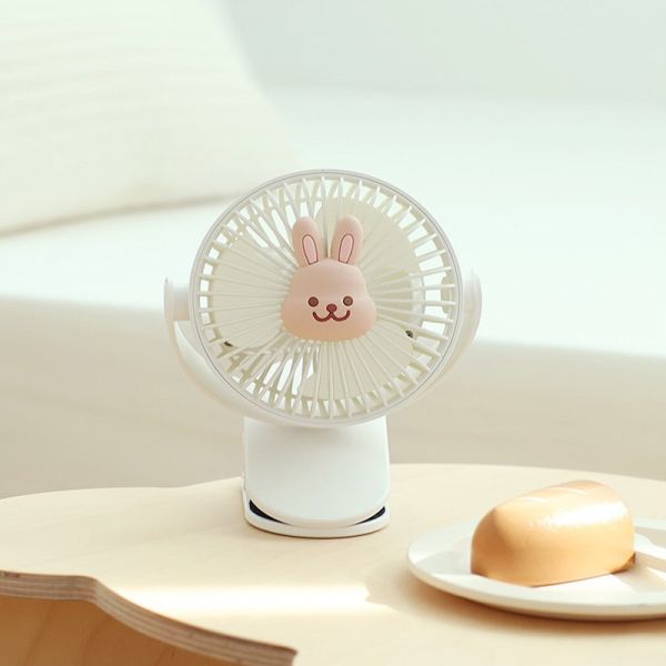 靜音式小熊/兔子充電風扇 