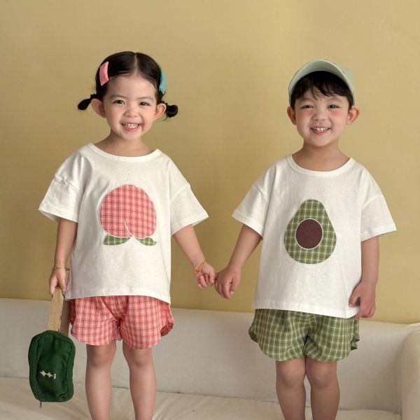 New新款水果格紋兩件式套裝(4色) 