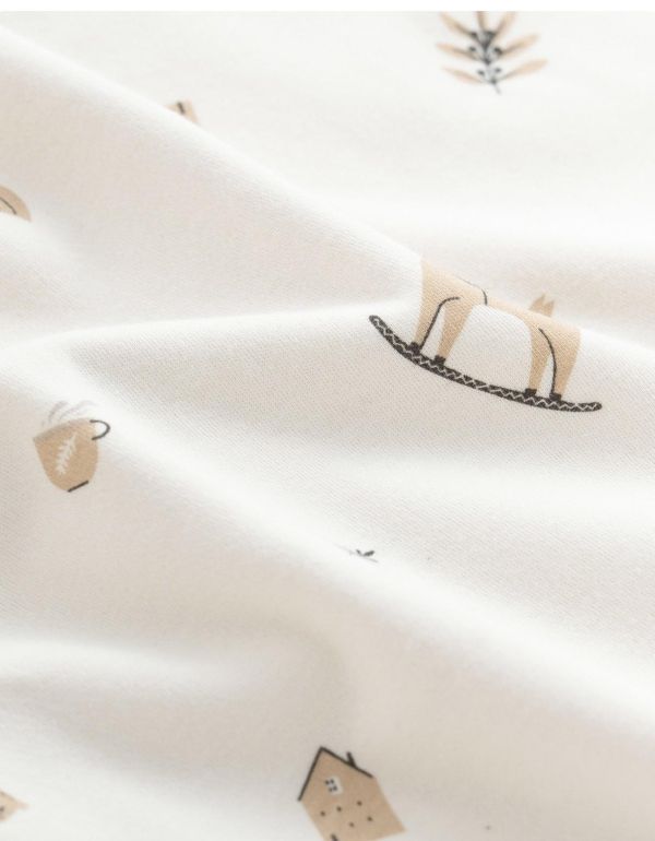 新生兒搖搖馬純棉側開包屁衣/連身裝 