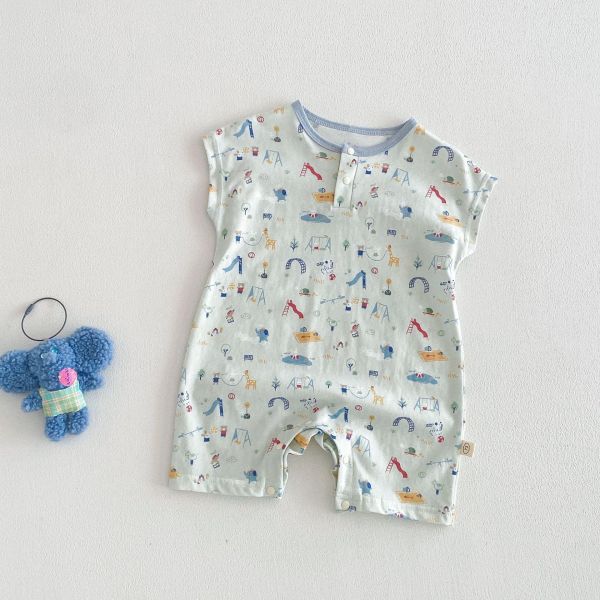 元氣滿版印花彈力連身裝 