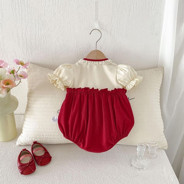 假兩件兔子蝴蝶結包屁衣 