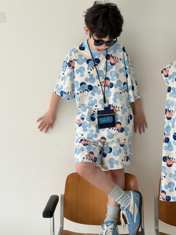 男女童滿版米奇印花套裝/連身裙 
