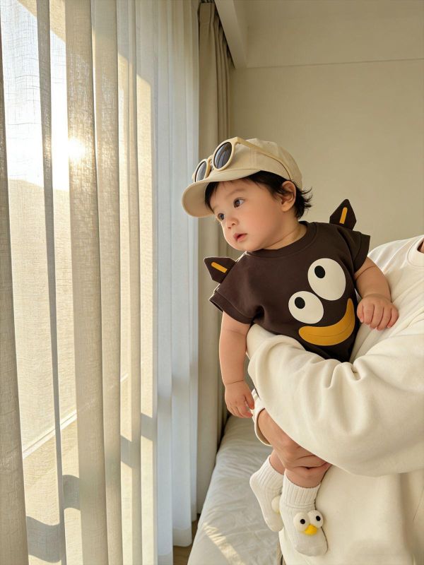 丑萌調皮搗蛋大眼寬鬆包屁衣 