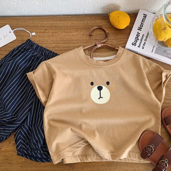 可愛表情印花素色上衣 