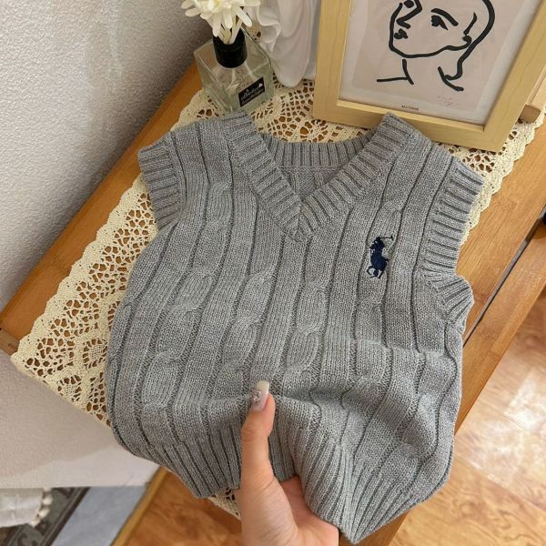 百搭針織刺繡麻花背心 