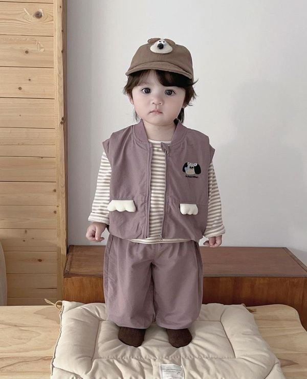 好好看！顯白紫色背心式三件套套裝 