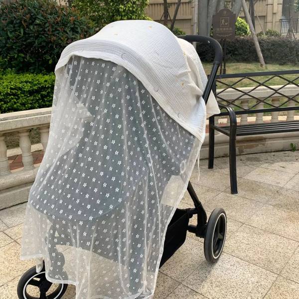 Ins嬰兒推車透氣遮陽布 