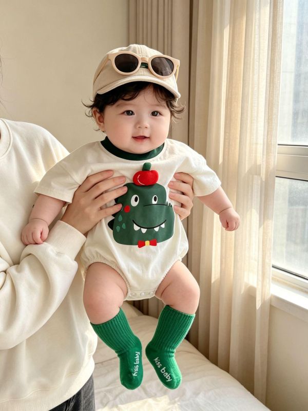 立體狗狗/恐龍可愛包屁衣(贈襪) 