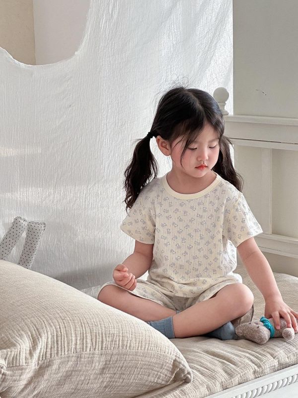 純棉彈力短袖微孔透氣居家套裝 