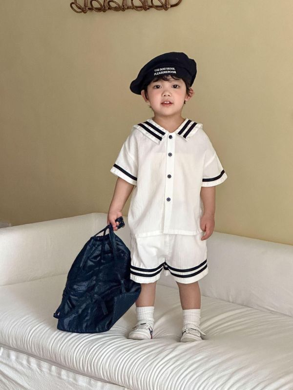 男女童海軍風兩件式套裝/洋裝 