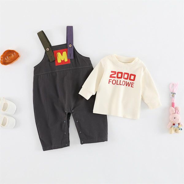 個性上衣+不規格M字吊帶套裝 