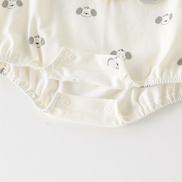 立體可愛狗狗背心式包屁衣 