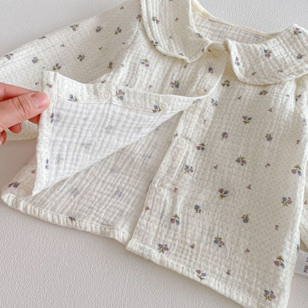 兩件式碎花兔耳上衣+愛心背帶連身裝 