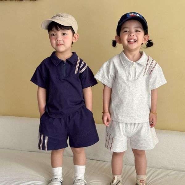 運動風polo斜紋兩件式套裝 