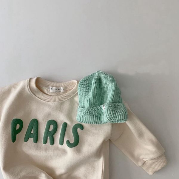 PARIS極簡字母圓領上衣 