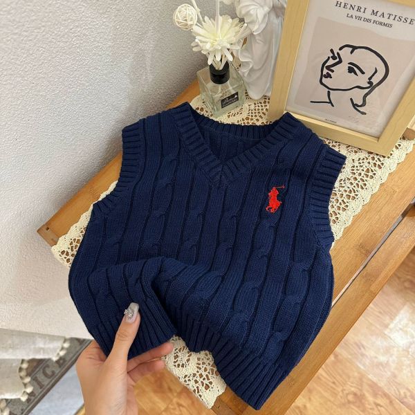 百搭針織刺繡麻花背心 