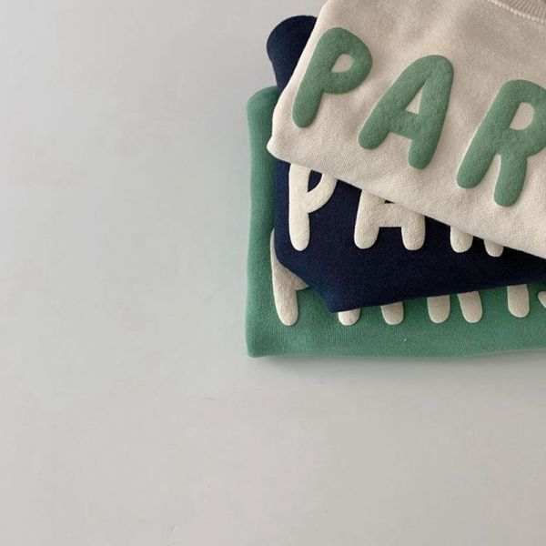 PARIS極簡字母圓領上衣 