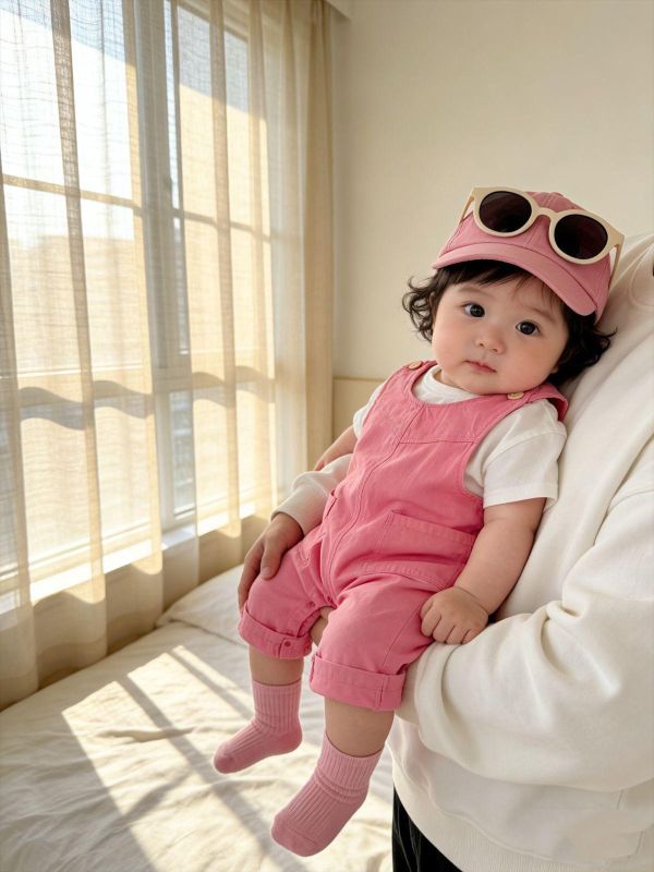 白T+糖果素色背袋連身褲套裝(3色) 