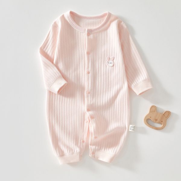 新生兒兔子布標極簡開釦連身裝(9款) 