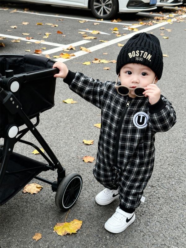 『現貨80cm』雙面兩穿帥氣字母拉鍊連身裝 