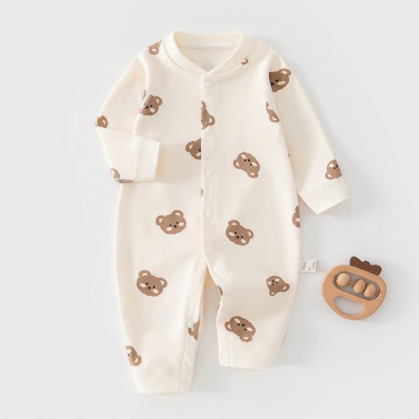 新生兒春秋四季新印花開釦連身裝(5款) 