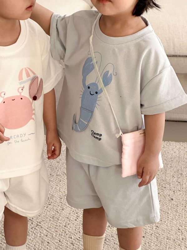 運動風超萌印花兩件式套裝 