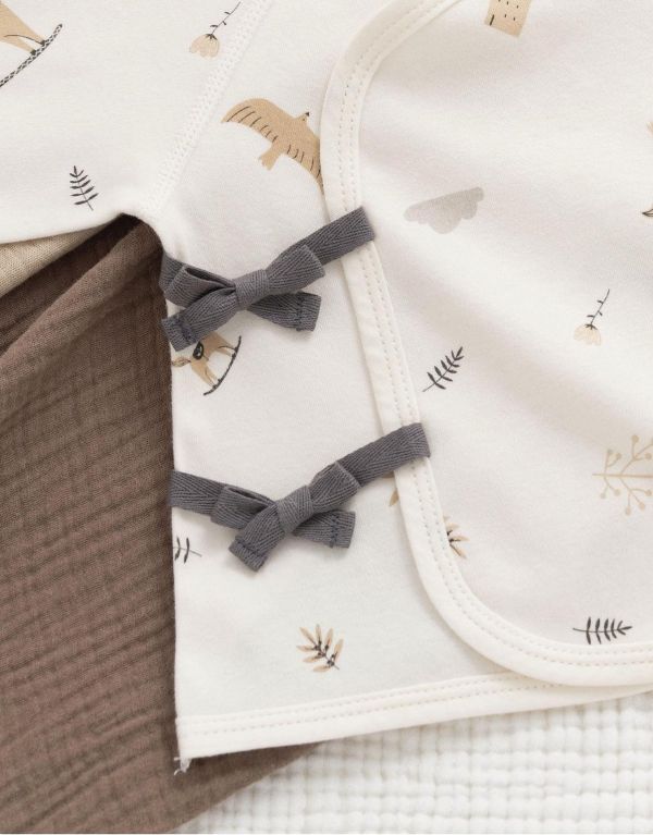 新生兒搖搖馬純棉反包手半背衣 