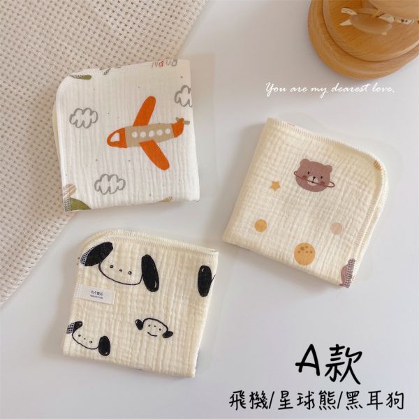 六層紗布棉超柔方巾(一套三入) 