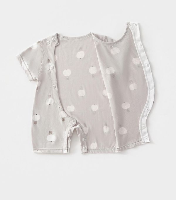 新生兒側開夏季可愛連身裝 