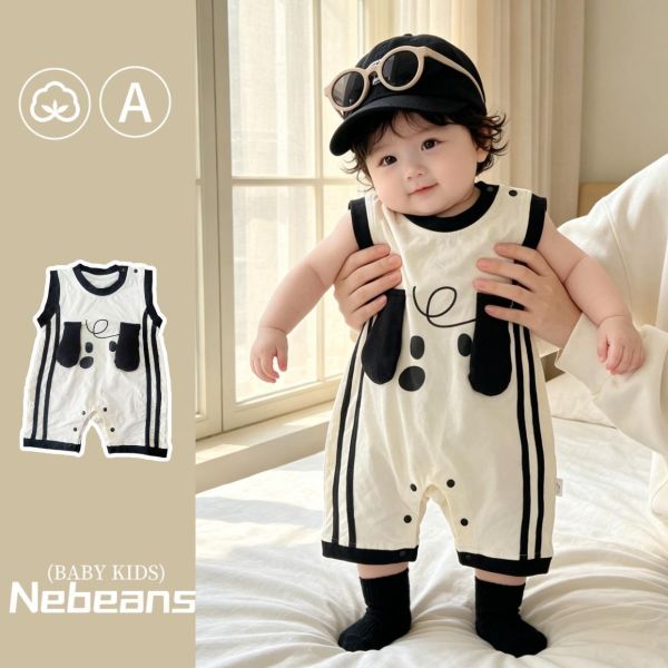 立體狗狗耳朵帥氣連身裝 