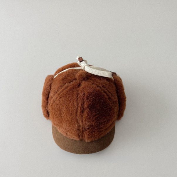 加厚保暖護耳綁繩棒球帽 