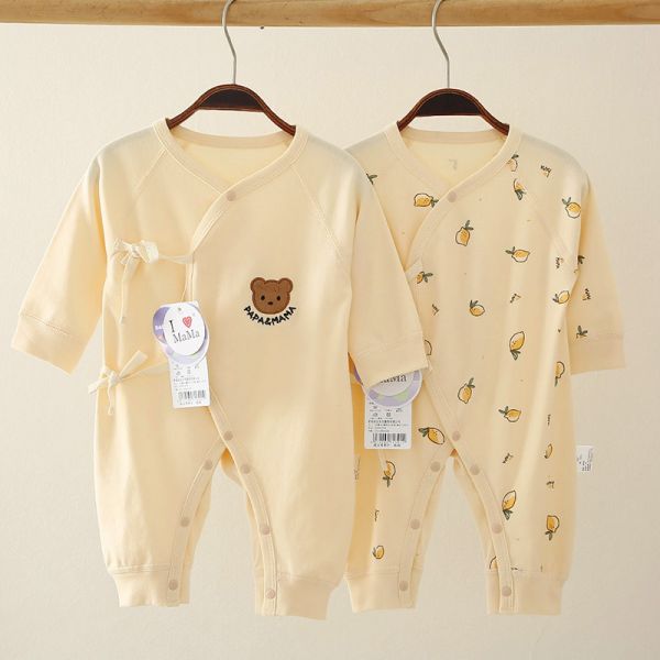 新生兒雙層側開刺繡連身裝 