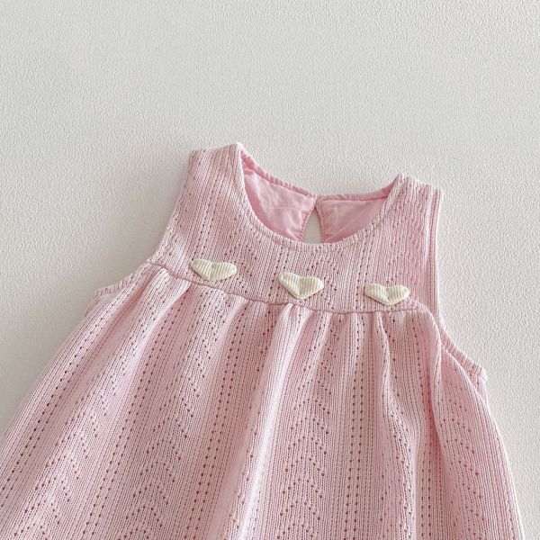 兩件式碎花兔耳上衣+愛心背帶連身裝 