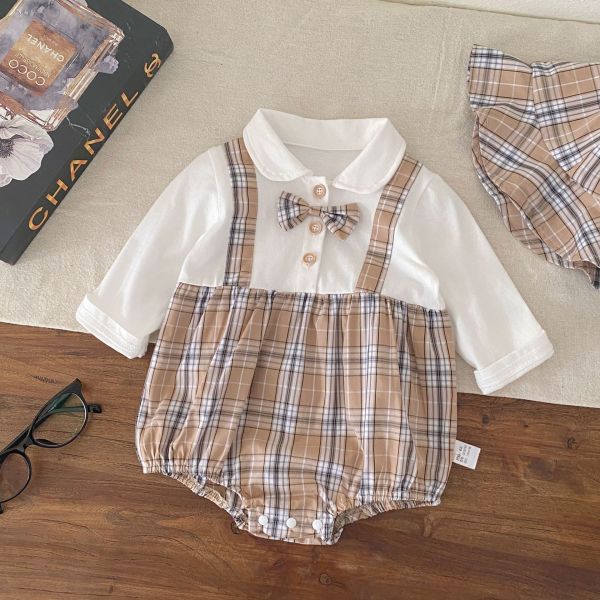 假兩件紳士寶寶包屁衣(含帽) 