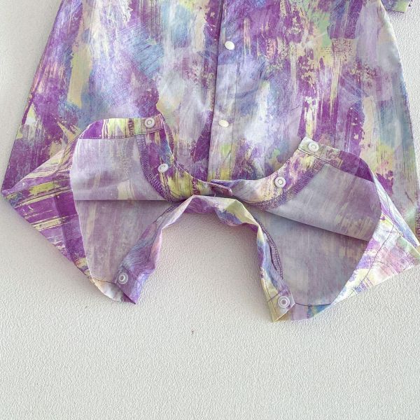 夏季繽紛襯衫式連身裝 