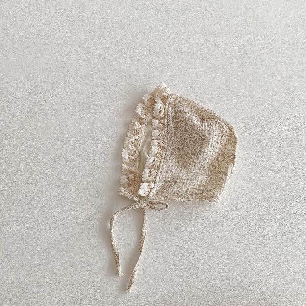 田園風碎花抓皺棉包屁衣(含帽) 