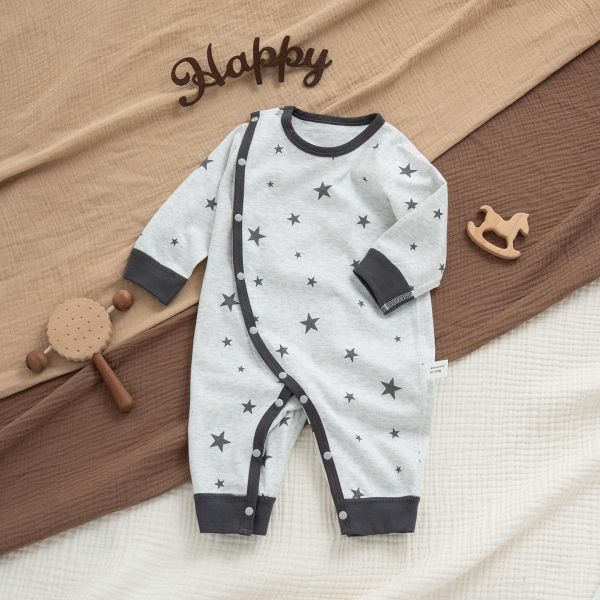 新生兒純棉星星四季連身裝 