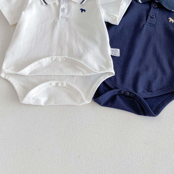 Polo翻領小馬刺繡包屁衣 