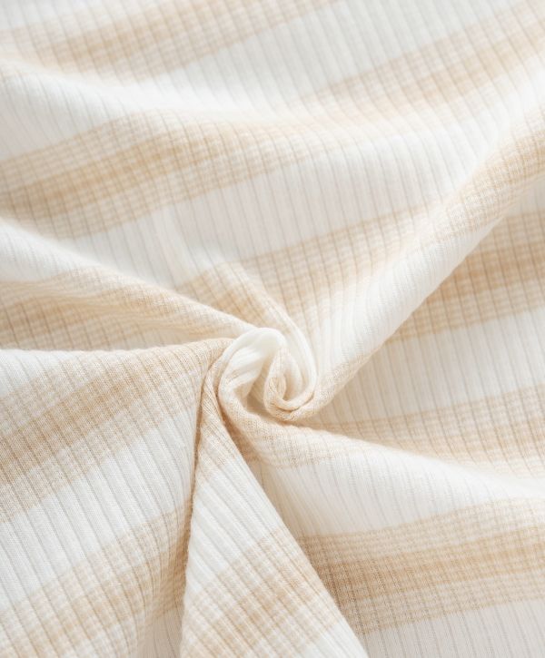 新生兒螺紋條紋開釦四季包屁衣 